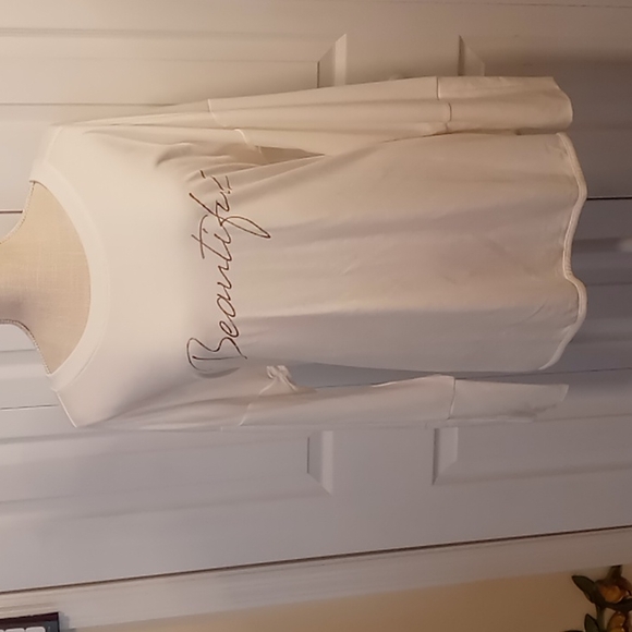 💛"Beautiful" Cream Soft Knit Tunic in Sz Xl |NWT - Picture 2 of 9